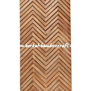 Herringbone style Mahogany Fence